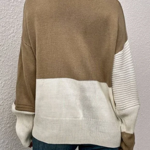 Contemporary Colorblock Sweater top - Picture 3 of 5